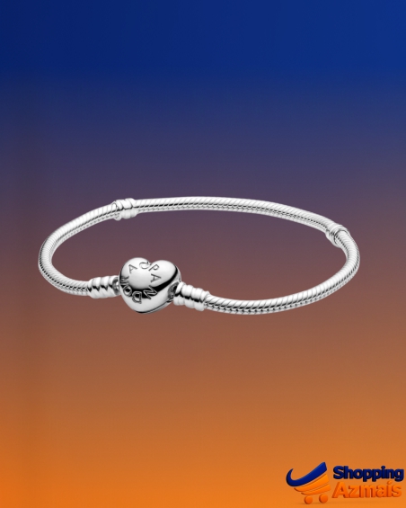 Bracelete Pandora Com Fecho De Coracao