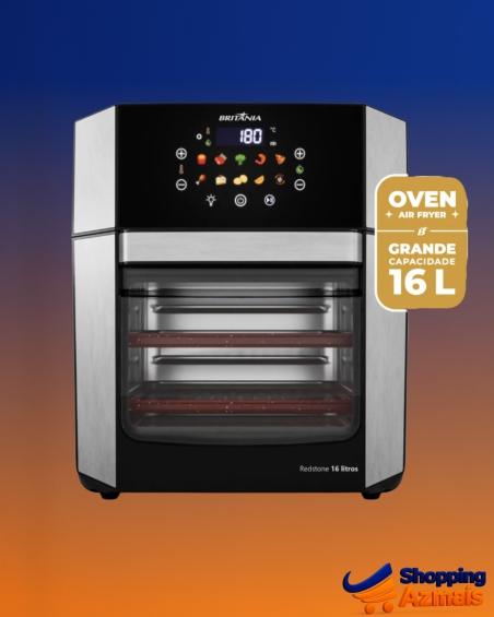 Air Fryer Oven Britânia 16l 4 Em 1 Porta Removível Baf16a