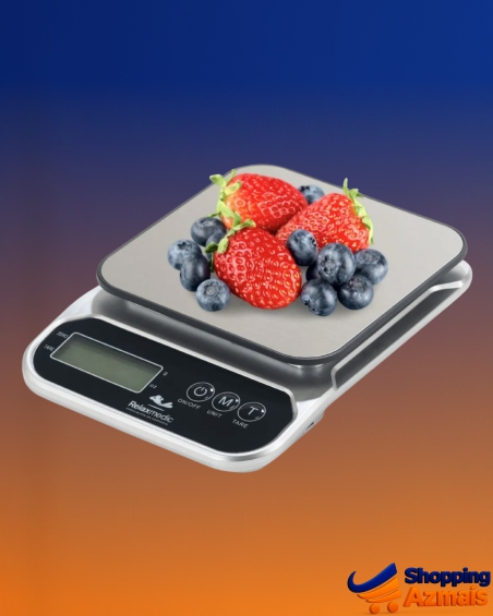 Balança De Cozinha Digital X6 Até 5kg C/ Precisão Relaxmedic Cinza