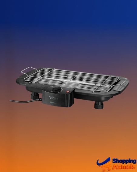 Churrasqueira Elétrica Grelha Elgin Anti fumaça regula temp