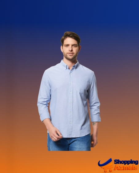 Camisa Masculina Kgkl1asi Com Manga Longa Em Algodão Hering