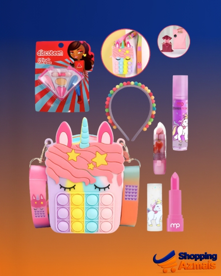 Brinquedo Menina Maquiagem De Criança Com Bolsa Unicornio
