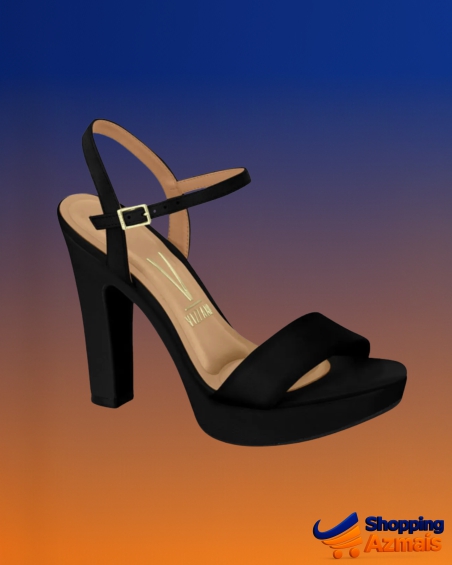 Sandália Vizzano Meia Pata Bloco Salto Médio Tira Ajustável