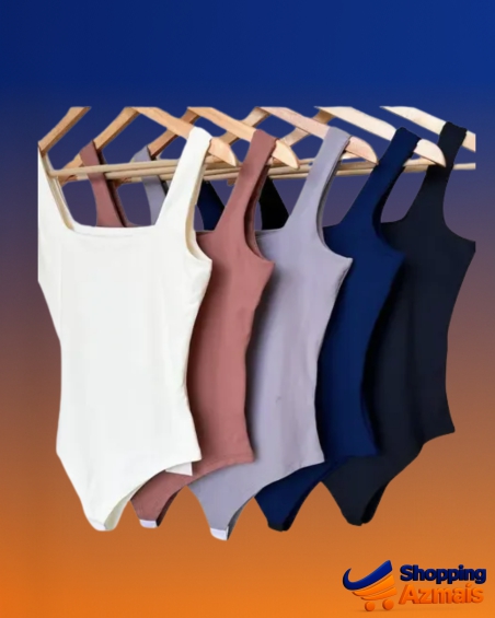 Kit 3 Body Suplex Decote Quadrado Com Forro