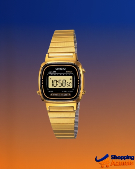 Relógio Casio Vintage La670wga-1df Digital Feminino Dourado