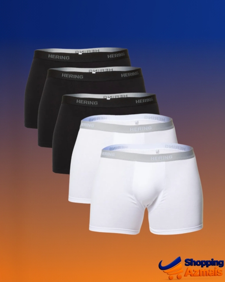 Kit Com 5 Cuecas Masculina Boxer Sortidas Hering